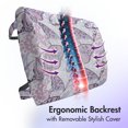 thumbnail image 3 of Butterflies Lumbar Pillow, Spotted Flying Insects Detailed Wings, Soft Back Cushion for Office Chairs with Adjustable Straps, 14" x 13", Lilac Multicolor, by Ambesonne, 3 of 7