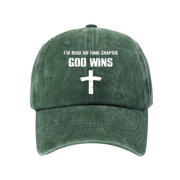 Faith-Inspired Hat Cross Letter Print Baseball Cap Washed Caps for Streetwear and Daily Casual Outfits