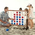 thumbnail image 2 of Costway Giant 4 In A Row Game Wood Board Connect Toy Adults Kids with Carrying Bag Natural, 2 of 12