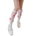 thumbnail image 2 of Aojekbee Women’s Knee High Socks Vintage Over The Calf Long Socks Kawaii Lolita Socks with Tulle Bows, 2 of 7