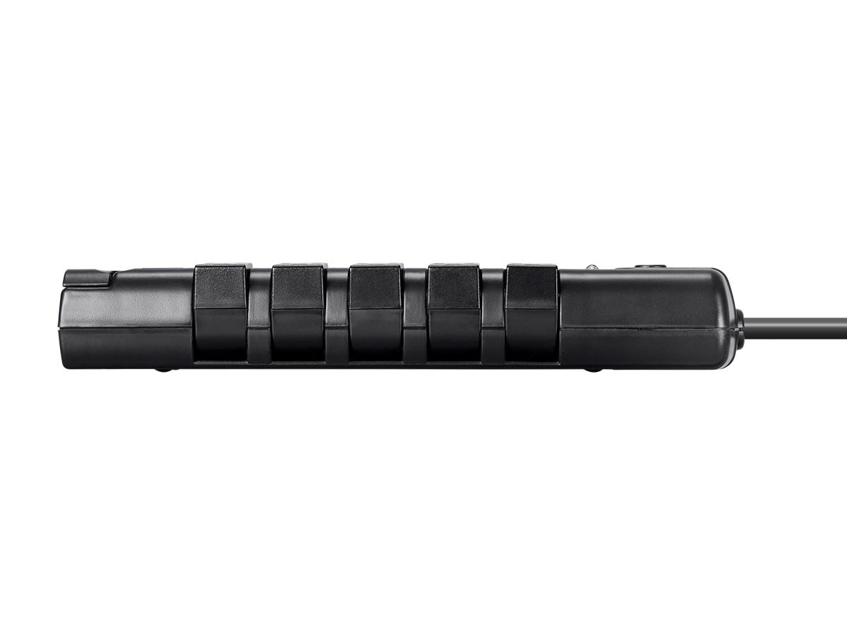 Monoprice 10 Outlet Rotating Surge Protector Power Block / Strip - 8 Feet - Black | 2880 Joules, Heavy Duty Cord