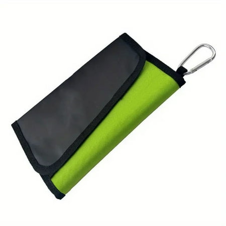 Fishing Lure Storage Wallet Fishing Tackle Bag with Carabiner Fishing Tackle 6 Pocket Baits Case Artificial Baits Bag