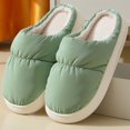 thumbnail image 2 of Vedolay Indoor Slippers 2023 Adults House Shoes Cute Fuzzy Bedroom Slippers Mint Green,41, 2 of 4