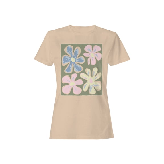 Retro Floral Art Poster Women's T-shirt