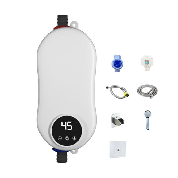 Tankless Water Heater 3500W Instant Water Heater Fast Heating Mini Small Kitchen Treasure Thermostatic Shower Shower Set-110V Tankless Hot Water Heater,Hot Water Heater