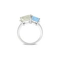 thumbnail image 4 of 3.75 Carat (Ctw) Green Quartz and Sky Blue Topaz Ring in Sterling Silver for Women, 4 of 6