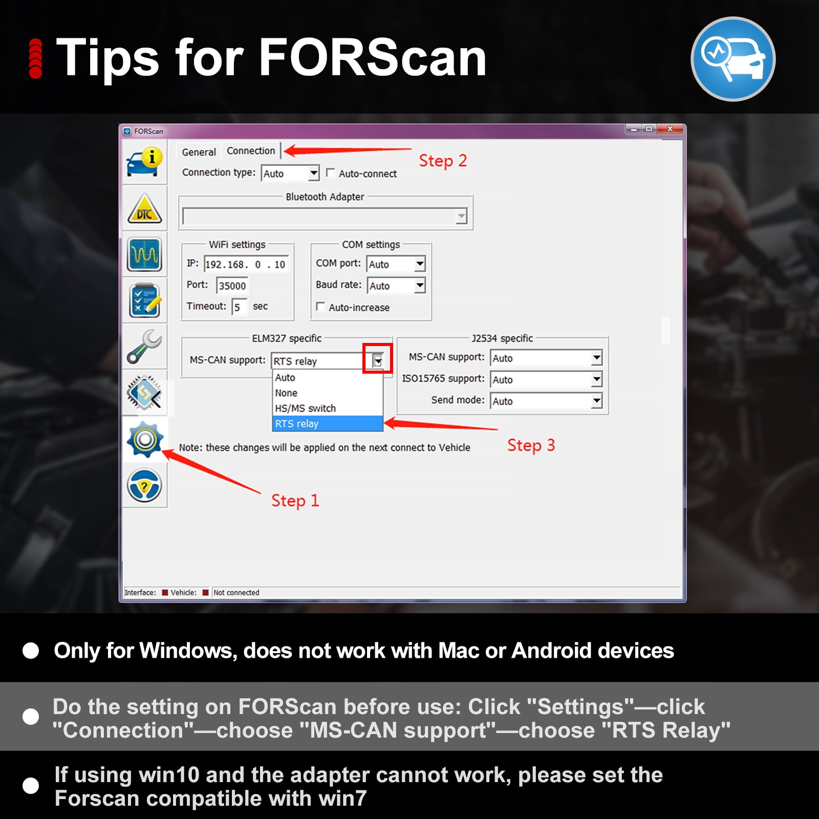 FORScan Pro Car Scan Tool ELM327 Code Reader Ford Hidden Function ...