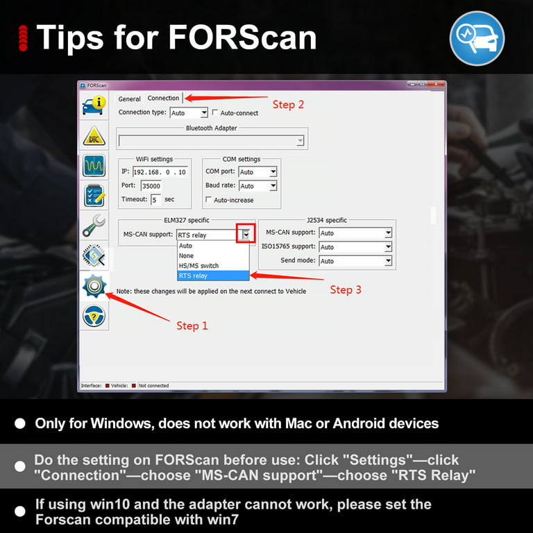 FORScan Pro Car Scan Tool ELM327 Code Reader Ford Hidden Function  Programming 
