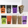 thumbnail image 2 of 12 Uds. Bolsa de dulces de Halloween bolsas de mano portátiles de papel Kraft bolsas de regalo para galletas dulces Chocolate estilo aleatorio, 2 of 6