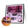 thumbnail image 2 of Kits de cascada de pintura de diamantes de bricolaje Taladro redondo completo 50x50cm (J90090) Rosa Hugtrwg Para estrenar, 2 of 9