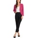 thumbnail image 2 of Blazer de Negocios INSPIRE CHIC para Mujeres, Chaquetas de Traje Casual Elegante de Oficina, Abierto, Color Rosa Fucsia, 2 of 6