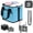 Blue, variant on Reusable Drink Carrier Bag, Foldable Insulated 4 Compartment Drink Bag with Adjustable Strap and Pockets, 2026 Water Bottle Bags &Tumbler Holder with No-Spill Base for Coffee Delivery, Car, Travel