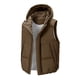 thumbnail image 1 of Kalauyu Men's Puffer Hoodie Vest Winter Zipper Outerwear Vests Warm Wind-Resistant Sleeveless Puffy Jackets, 1 of 5