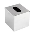 thumbnail image 3 of Cubierta de caja de pañuelos de acero inoxidable cuadrado, soporte de papel de papel de cubo decoración moderna de baño elegante para la oficina de, 3 of 10