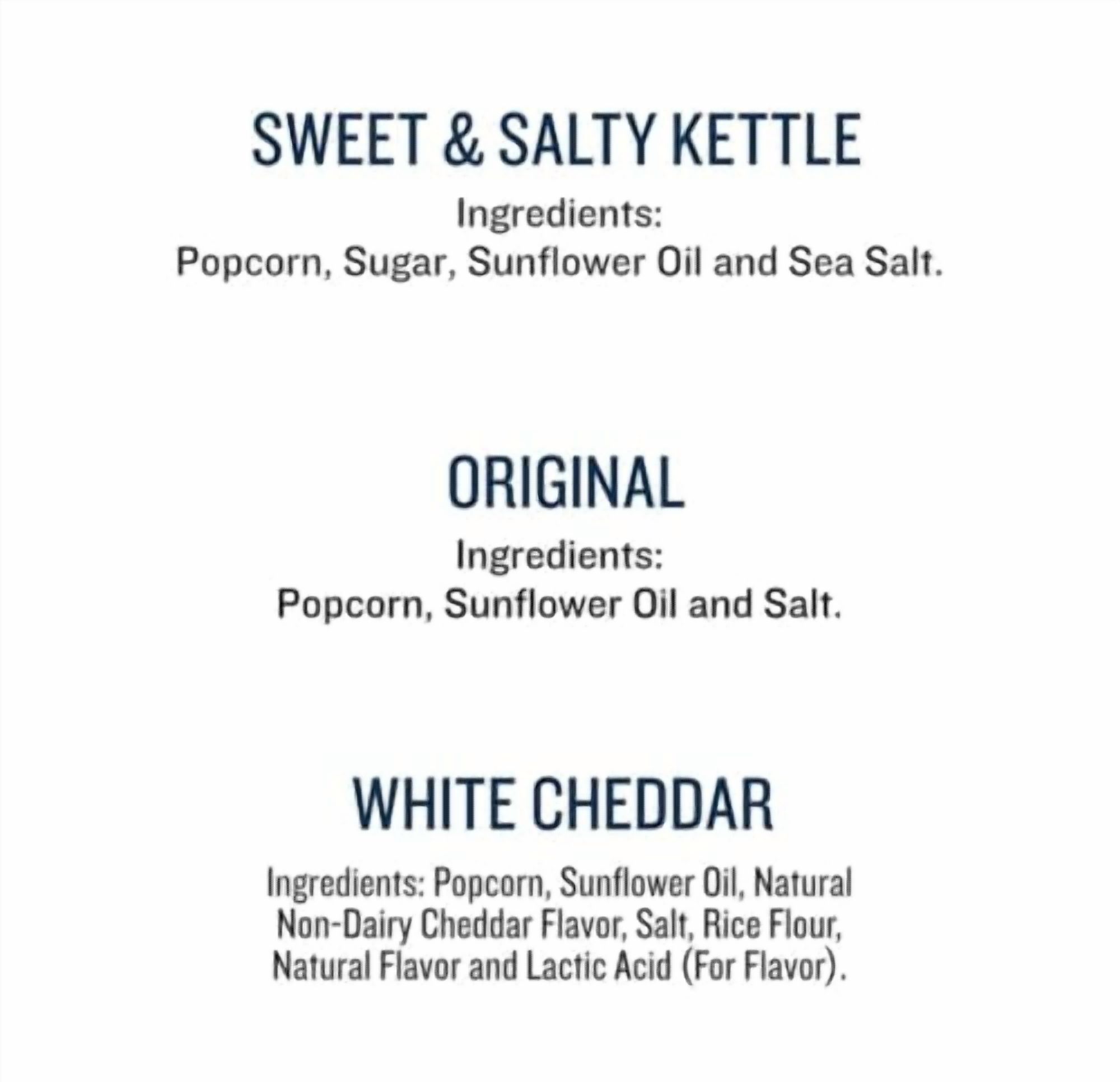 Bulk Popcorn, Skinny Popcorn Individual Bags Variety Pack - 36 Packs of 3 Flavors