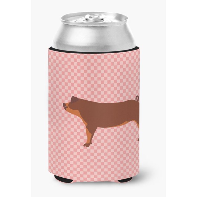 ""Caroline'S Treasures Duroc Pig Pink Check - Abrazadera Decorativa Para Latas, Multicolor""