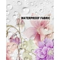 thumbnail image 5 of Pack of 2 Outdoor Pillow Covers, Spring Farmhouse Style Plant Blue and Pink Flowers Waterproof Square Throw Pillowcase Cushion Decorative Pillow Covers for Couch Patio Tent, 24x24 in, 5 of 6