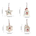thumbnail image 3 of Billuyoard Colgante de de Navidad de varias formas, figurita con forma de gnomo de copo de nieve, manualidades, colgador de puerta DIY para anciano Kits de decoración para fiestas Árbol de Navidad Billuyoard HA070074-02, 3 of 6