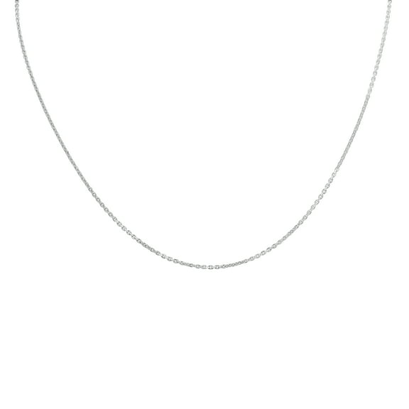 14K White Gold 1.4mm Diamond Cut Cable Chain with Lobster Clasp - 20 Inch