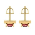 thumbnail image 3 of 2.24 ct Screw-Back Stud Earrings for Women | 5.5mm Princess Cut Natural Garnet | 18K Yellow Gold, 3 of 4