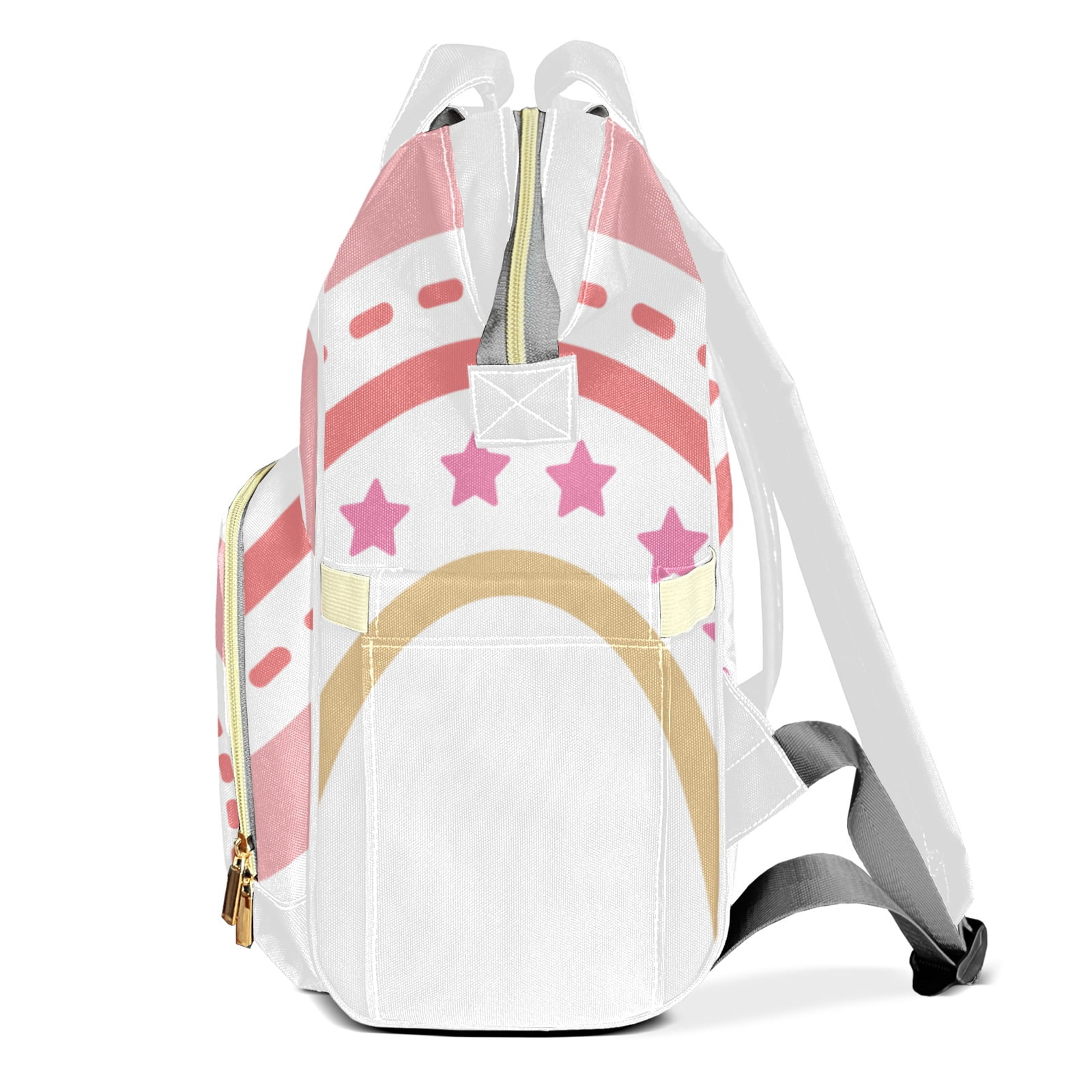 Rainbow Diaper Backpack – Large Capacity, Insulated Baby Bottle Pocket, Multifunctional Mommy Bag for Boys & Girls