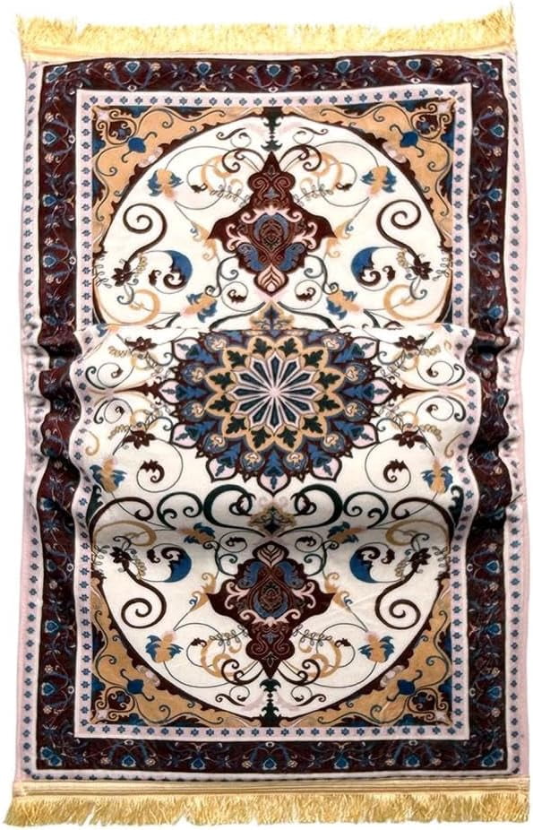 Orthopedic Prayer Mat with Memory Foam Knee Support – Extra Thick Padded Prayer Rug, Extra Soft Kneeling Cushion for Men & Women, Non-Slip Velvet Mat for Eid, Daily Prayer