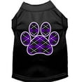 thumbnail image 4 of Pet Dog  Cat Shirt Screen Printed, "Argyle Paw Purple", 4 of 10