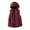 2Red, variant on Kids Padded Vest Winter Puffy Detachable Hooded Zipper Up Sleeveless Jacket Jackets for 2025 Trendy,Color:Pink,Size:8-9 Years