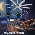 thumbnail image 4 of 66-Inch Indoor/Outdoor Ceiling Fan without Light - Large Ceiling Fan with 8-Blade in Wood Sliver, Remote & App Control, Quiet DC Motor​, 4 of 9
