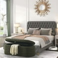 thumbnail image 2 of KOSSMAI Upholstered Storage Bench Ottoman 45.5" For Living Room Bed Room Office Entry Green, 2 of 7