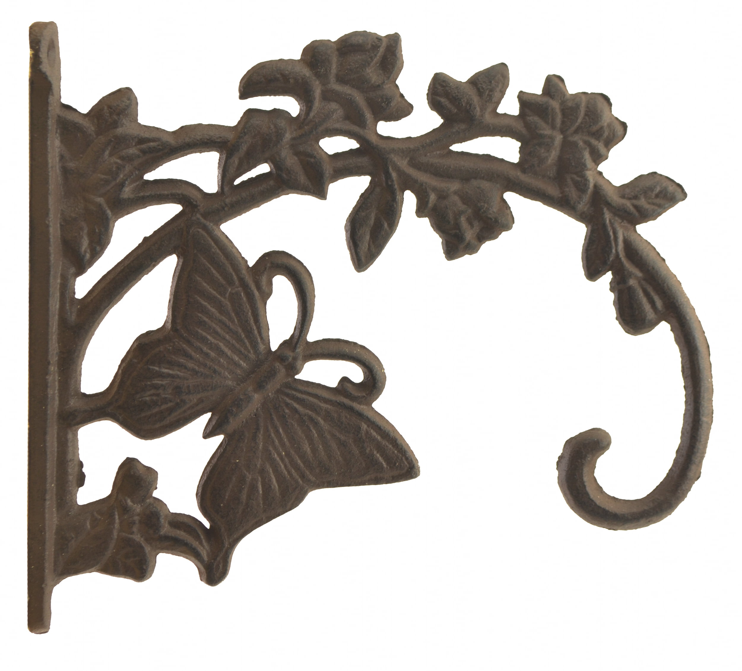 Rustic Style Cast Iron Cardinal Plant Hanger Hook Patio Fence Wall Mount 