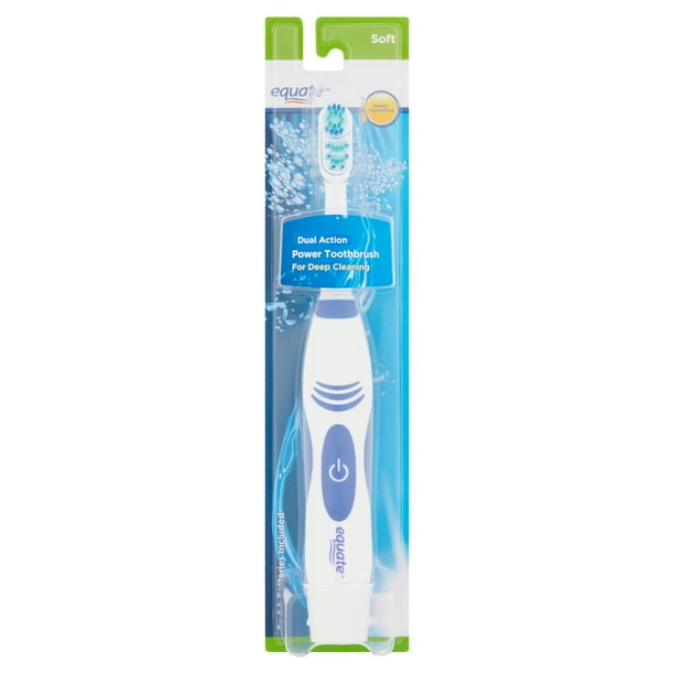 Equate soft dual action power toothbrush for deep cleaning, 1 count
