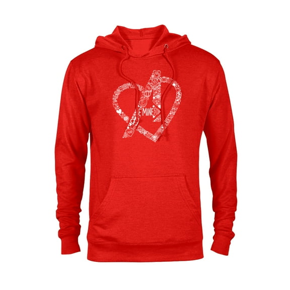 Marvel Avengers Logo Heart Valentine’s Day - Pullover Hoodie for Adults – Customized-Red Heather