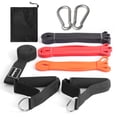 thumbnail image 4 of 3 Packs Bandes d'Assistance au Traction Ensemble Bandes de Boucle de Résistance Exercice de Musculation Bandes Extensibles avec Poignées d'Ancrage de Porte Crochets et Sac de Transport, 4 of 8
