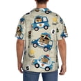 thumbnail image 5 of KLL Animals Driving Police Car Print Men's Shirt Short Sleeve Button Down Summer Cuba Beach Shirts- 4X-Large, 5 of 7