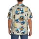 thumbnail image 3 of Balery Animals Driving Police Car Camisa Casual de Manga Corta con Botones para Hombre, Texturizada, Estilo Cubano, para Playa, Verano-Large, 3 of 5