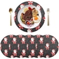 thumbnail image 3 of GZHJMY Christmas Santa Claus Round Placemats Set of 1, Non-Slip Washable Table Mats for Kitchen Dining Party Home Decor,15.4 Inch, 3 of 7