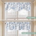thumbnail image 5 of Tie Up Valance Blue White Spring Floral Valances for Windows Summer Botanical Birds Balloon Shade Valance Window Treatment Short Curtain Valances for Living Room Kitchen Bedroom Bathroom 42"x12", 5 of 8