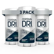 Certain Dri Extra Strength Antiperspirant Solid, 72hr Sweat & Odor Control, 3pk