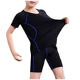 thumbnail image 1 of Yanlir Boys Two Piece Swimsuit Multi Use Sun Protection Quick Dry Sports Set Surfing Swimming Beach Activities Set(Blue,8-9 Years), 1 of 5