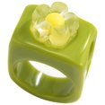 thumbnail image 1 of Anneau de Bague Empilable en Forme de Doigt de Mode de Fleur de Résine pour Femmes, 1 of 10