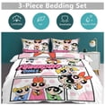 thumbnail image 5 of The Powerpuff Girls 3 Pieces Bedding Set 3D Printed Lightweight Bed Quilt Set Comforter Cover Set for Girls Kids Teens, 1 Quilt Cover 2 Pillowcases 79"x90", 5 of 8
