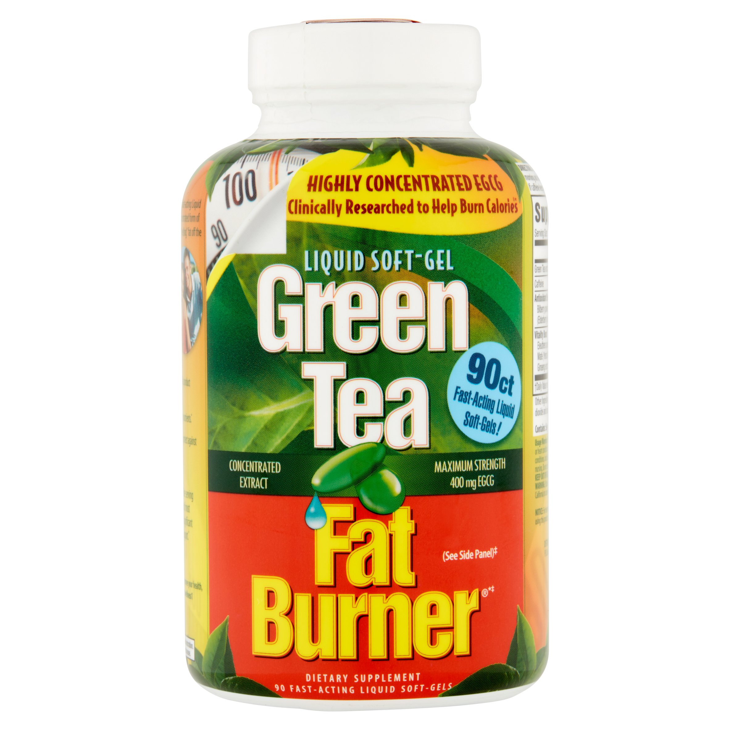 Applied Nutrition Green Tea Fat Burner Weight Loss Pills, FastACting Liquid SoftGels, 90 Ct 