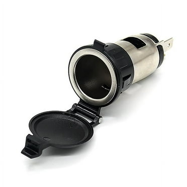 Pavodes 12V 120W Car Motorcycle Cigarette Power Outlet Plug Socket (Black Silver)