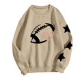 thumbnail image 3 of ZSQDM Women's Hoodless Sweatshirt Women's 2025 Fall Oversized Sweaters Loose Casual Crewneck Soft Cable Knit Blouse Tops Football Funny Sweatshirt for Women Sunday Casual Crewneck 2025 Fall M), 3 of 3