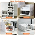 thumbnail image 5 of Moclever Plastic Storage Box Closet Organizer Foldable Storage Bin with Slide Rail Push-Pull Storage Basket for Living Room Bedroom Wardrobe 4 Pack, White, 5 of 14