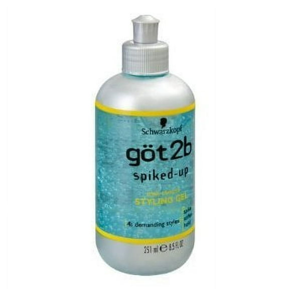Schwarzkopf Got2b Spiked-Up 4 Demanding Styles Max-Control Styling Gel (Pack of 3)