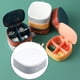 thumbnail image 4 of Pastillero portátil, limpio, fácil de usar, resistente a la luz solar, mini 4 rejillas, pequeño pastillero, cápsulas, para viajes, almacenamiento, mon gris blanco Baoblaze Estuche de medicamentos, 4 of 8