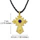 thumbnail image 1 of 7cm Ethnic Ethiopian Cross Pendant Necklaces With Black Rope Women Girls Charms Ethnic African Ethnic Jewelry 157916--Blue Stone-Product code 47607 Blue Stone, 1 of 4