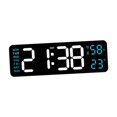 thumbnail image 3 of Reloj despertador digital, pantalla LED,  degreeC/ degreeF, temperatura electrónica de 12/24 horas y Azul, 3 of 9
